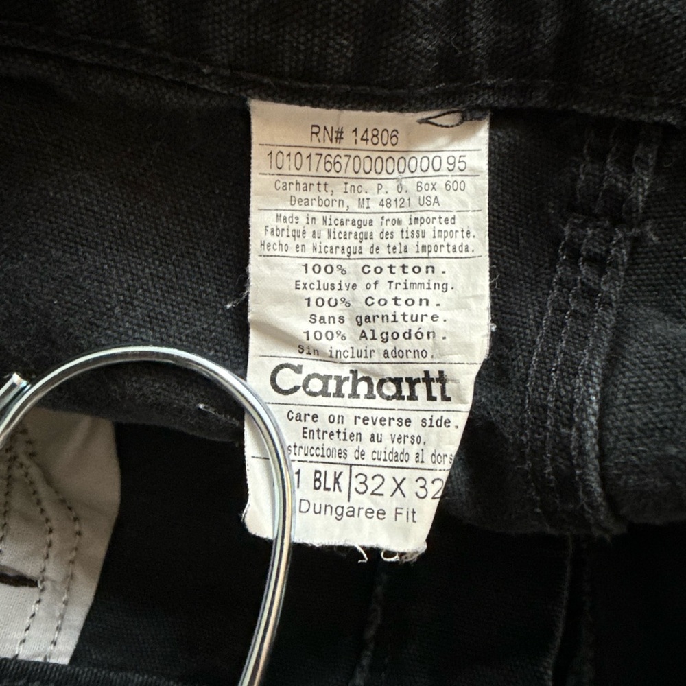 Men's Carhartt Cargo Black Pants - Picture 4 of 4